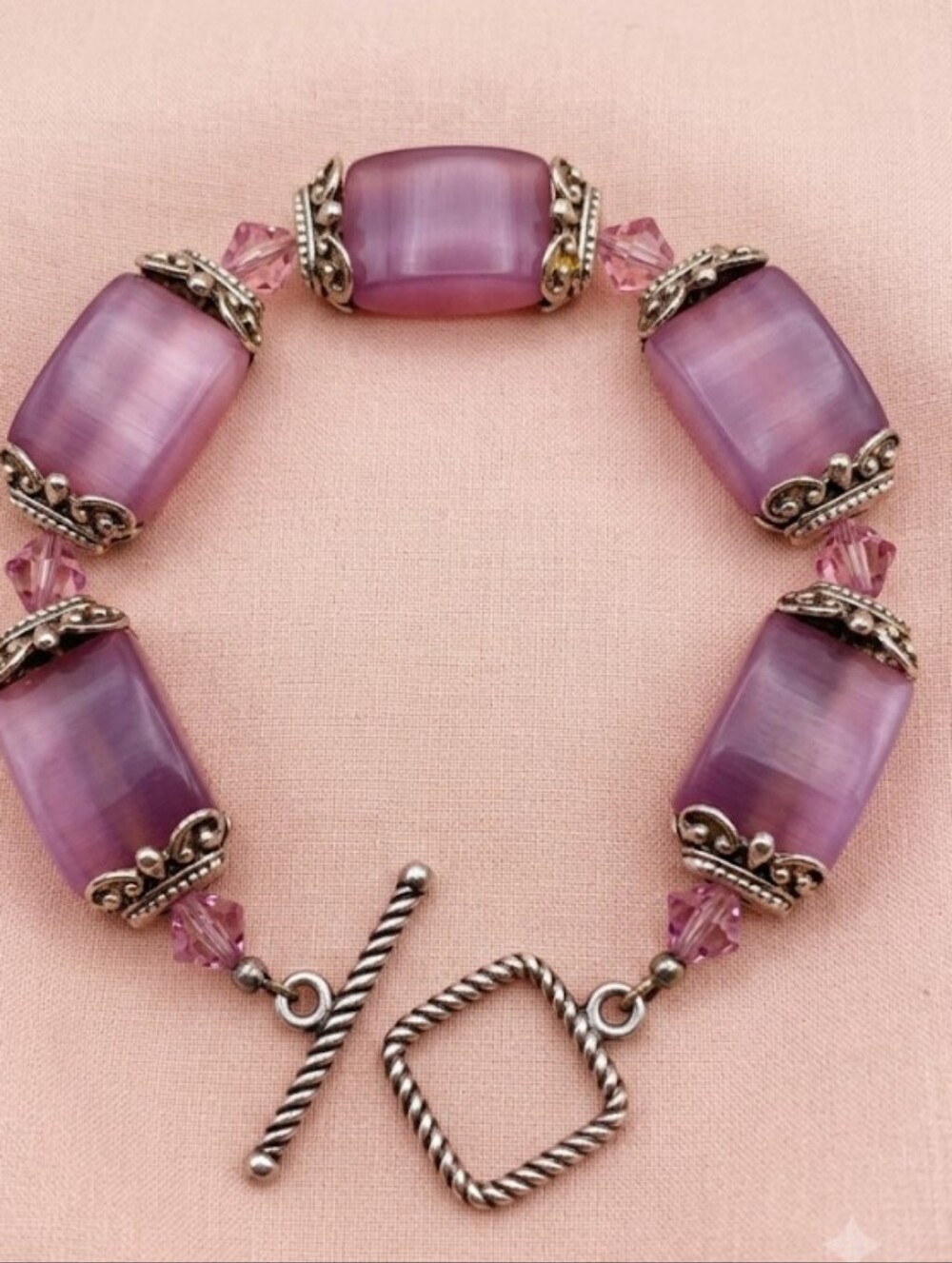 Pink Optic Toggle Bracelet